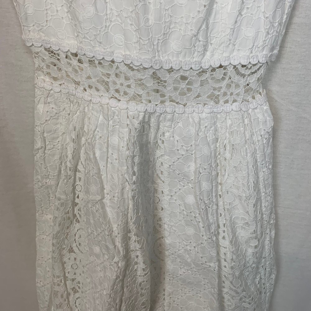 Lilly Pulitzer Women's Rosemarie Eyelet Scoop Neck Dress Sleeveless White Size 4 - Picture 4 of 7